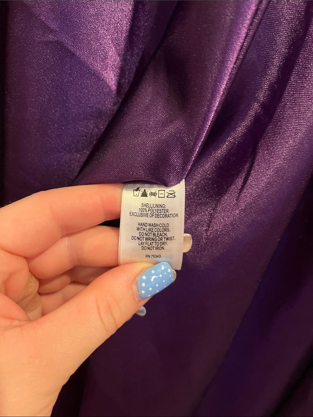 Black Velveteen Hooded Cape with Purple Lining Size L - Picture 3 of 4